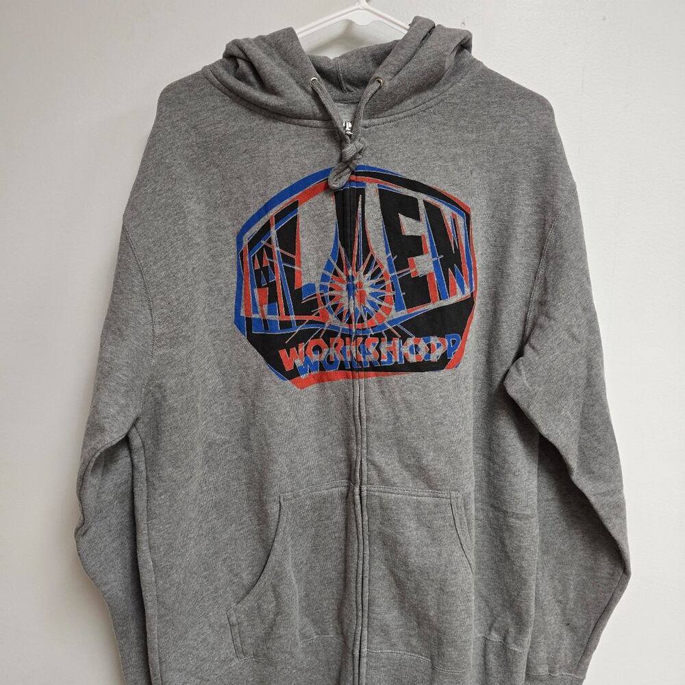 Alien Workshop OG Logo zip-up hoodie in heather grey NWT XL